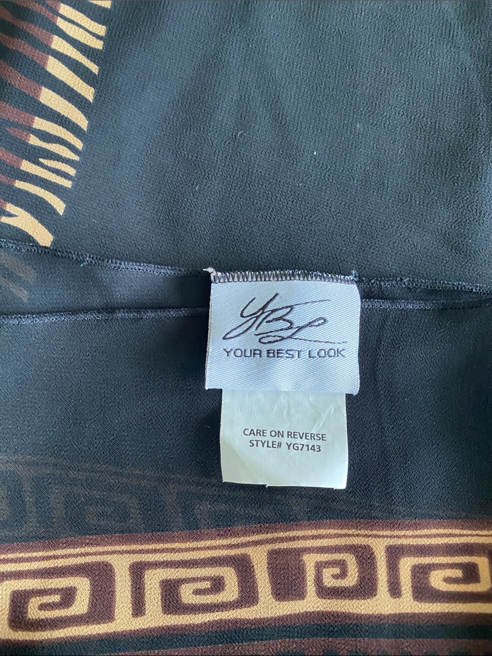 YOUR BEST LOOK Women's Black & Brown Swim Sarong
